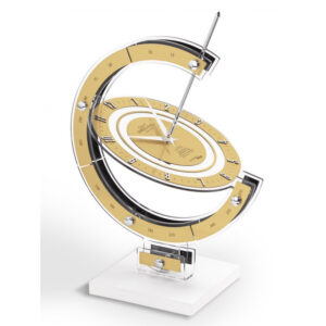 Greenwich Designer Table Clock For Office Desk, Home Decor | Gold Dial