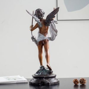 Designer Bronze Cupid Roman God of Love Statue for Home Decor