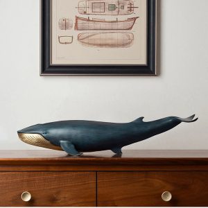 European Designer Bronze Good Luck Whale Fish Sculpture