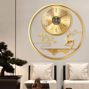 Designer Deer Themed Wall Clock for Home Decor