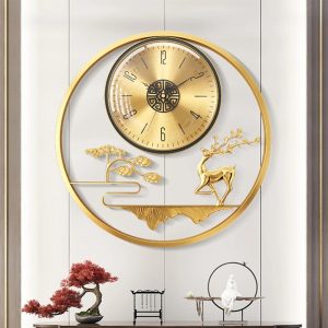 Designer Deer Themed Wall Clock for Home Decor