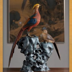 Designer Rich Birds Brass Sculpture