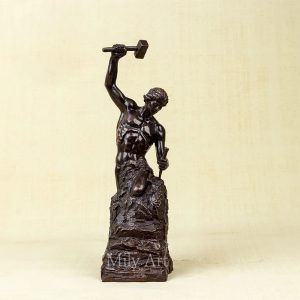 Self-Made Man Carving Statue Bronze Sculpture for Home Decor
