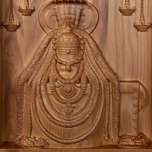 Shiv Ling Wooden Carving Wall Art