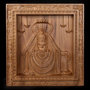 Shiv Ling Wooden Carving Wall Art